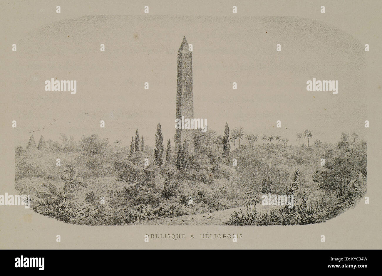 Obélisque à Héliopolis - Rey Etienne - 1867 Stock Photo