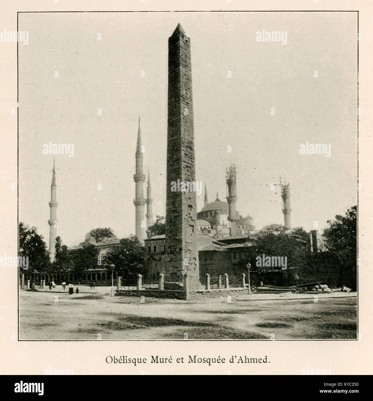 Obélisque Muré et Mosquée d'Ahmed - Barth Hermann - 1913 Stock Photo