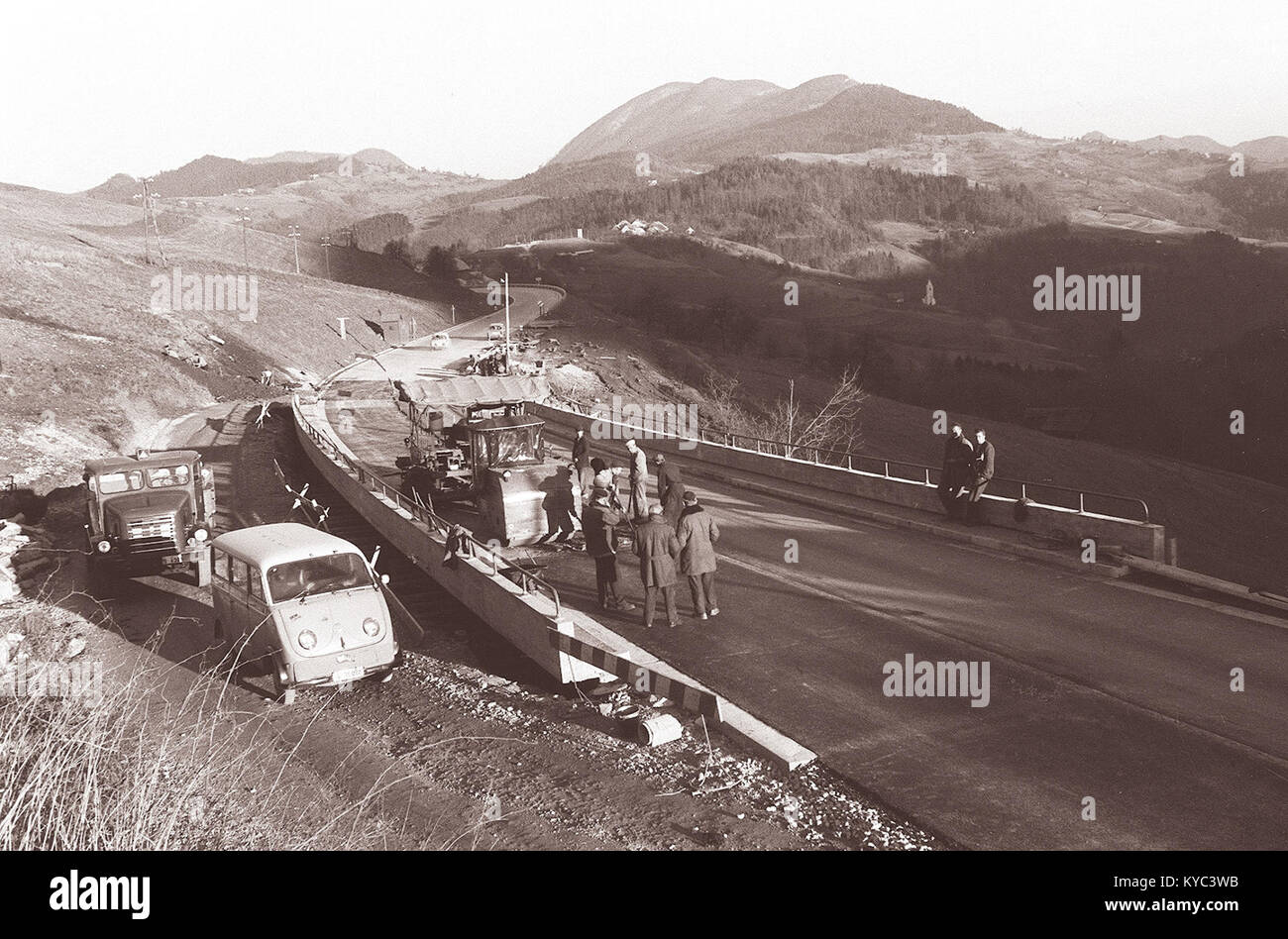 Odprtje ceste čez Trojane 1960 (2) Stock Photo