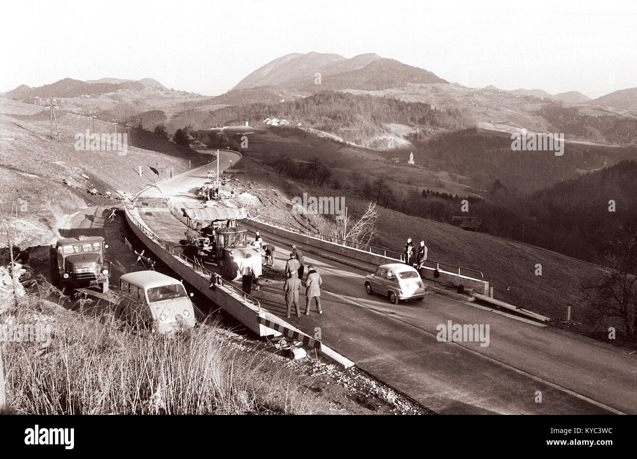 Odprtje ceste čez Trojane 1960 (3) Stock Photo