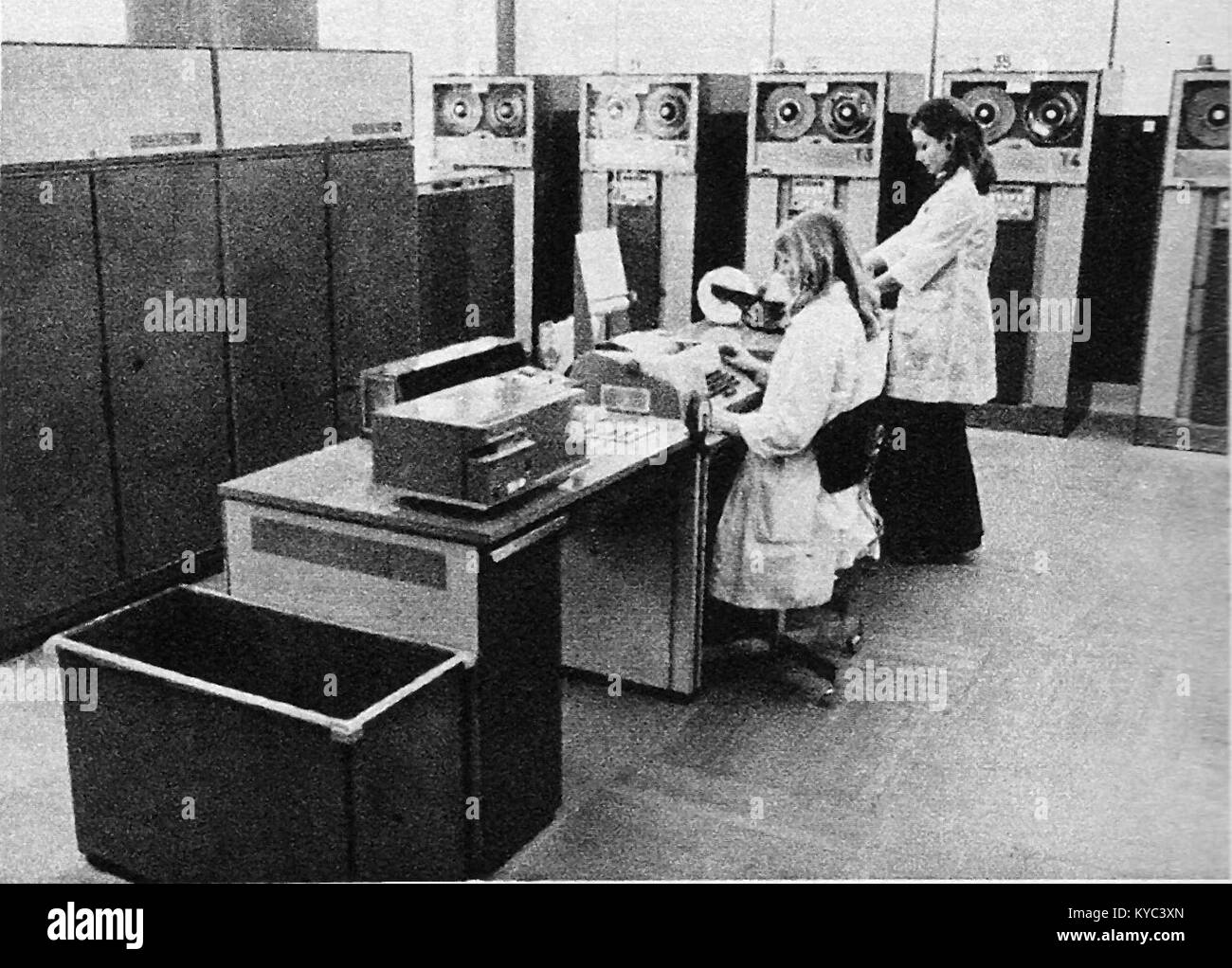 The Odra Computer A historical photograph labeled Odra 1304, showing the central computer ...