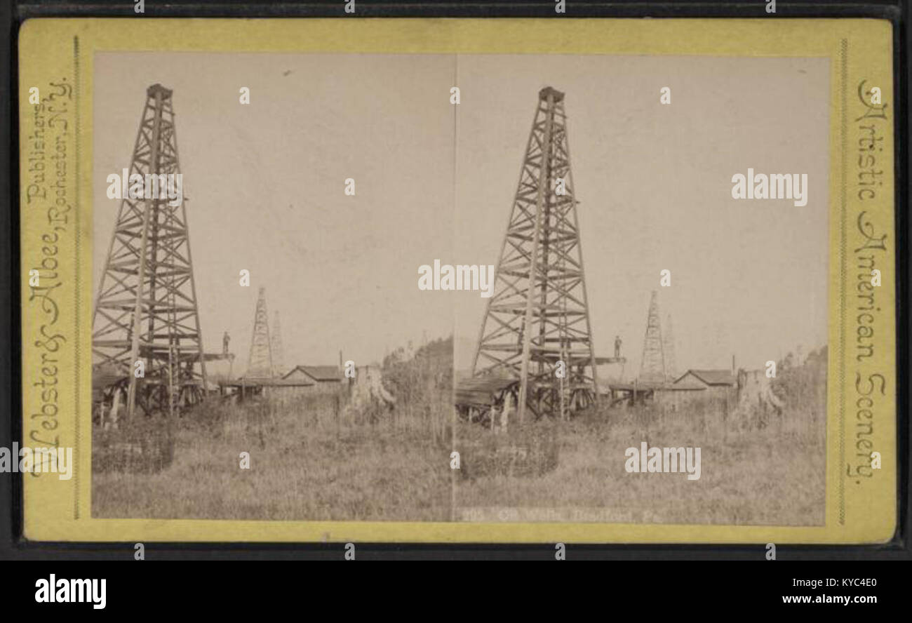 Oil wells, Bradford, Pa, from Robert N. Dennis collection of