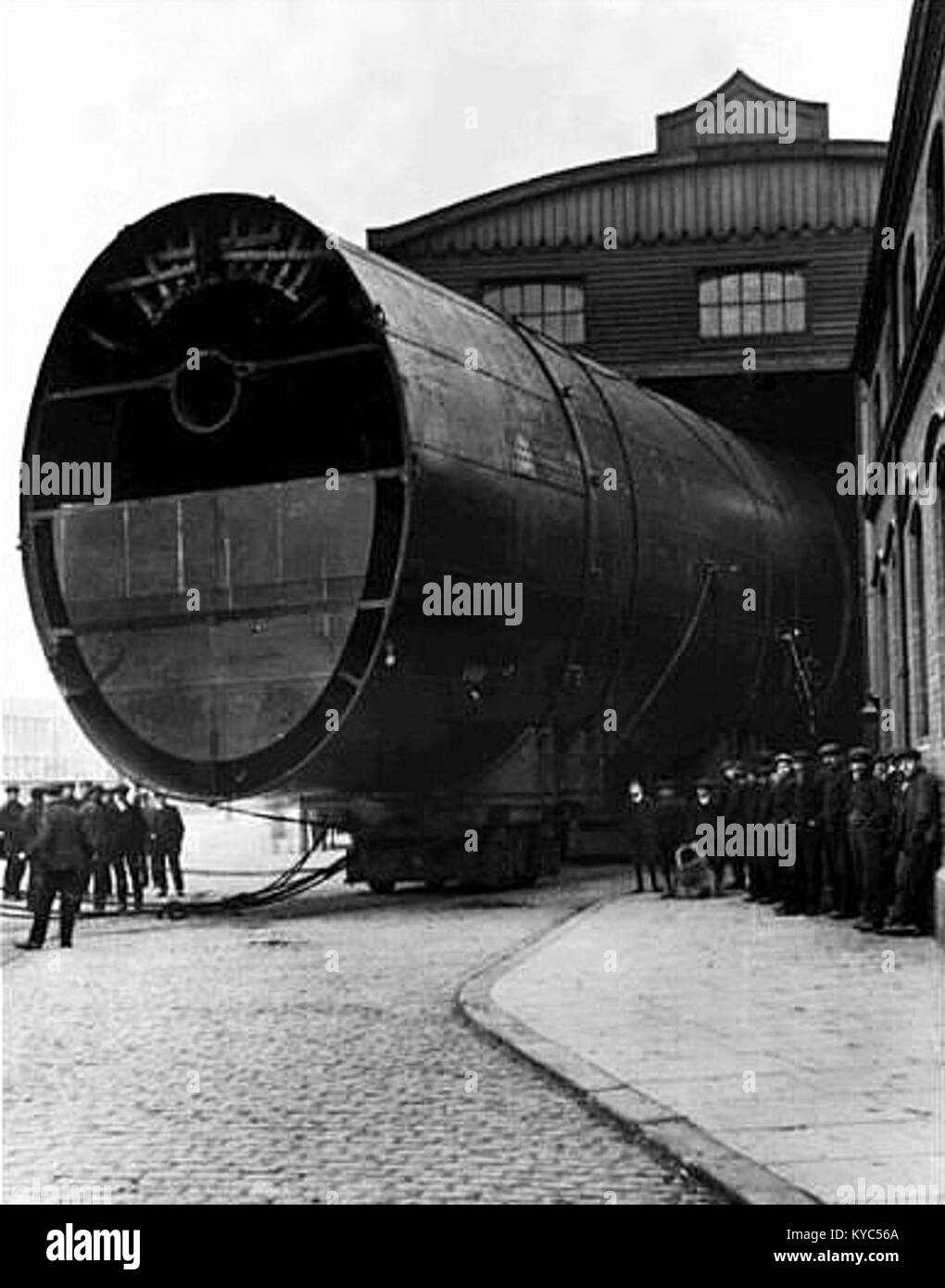 One of Titanic's smoke stacks, as part of the ship's iconic design, was ...