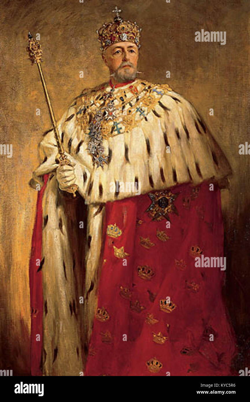 Oscar II of Sweden painted by Oscar Björck (original) Stock Photo