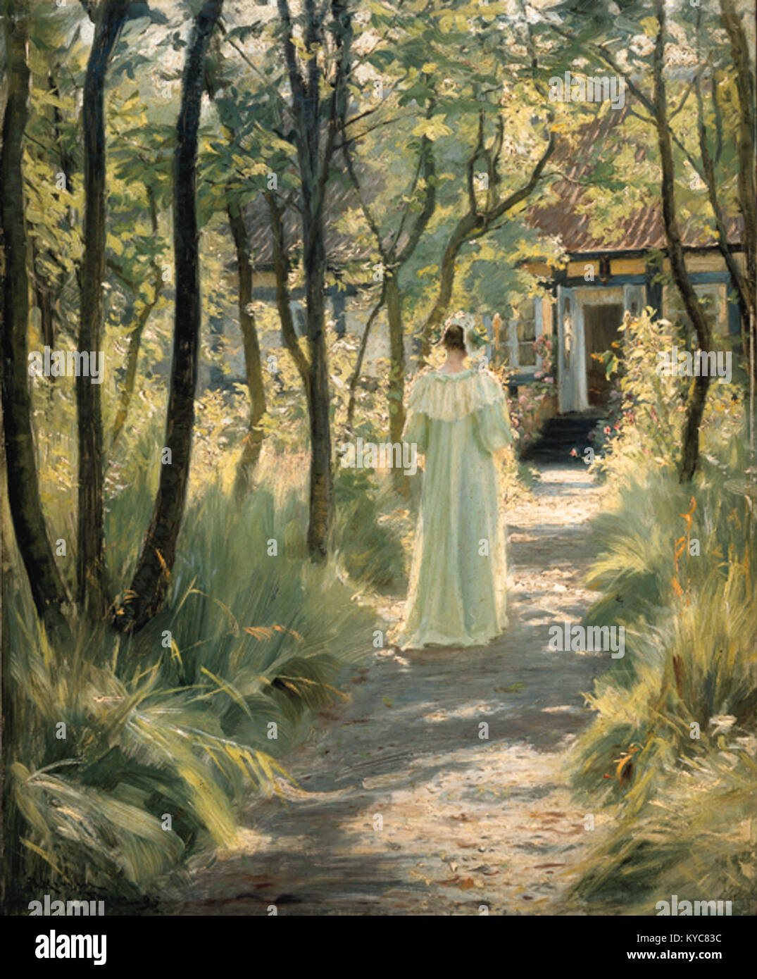 P.S. Krøyer, Marie i haven, 1895 Stock Photo