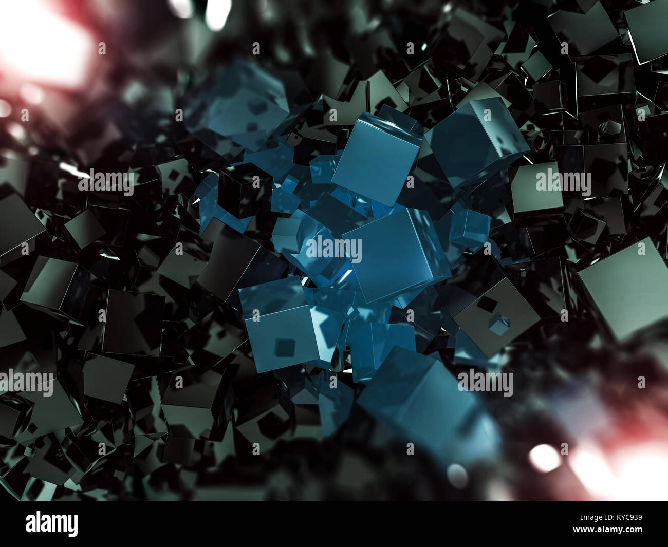 Abstract square dark background. 3D rendering Stock Photo - Alamy