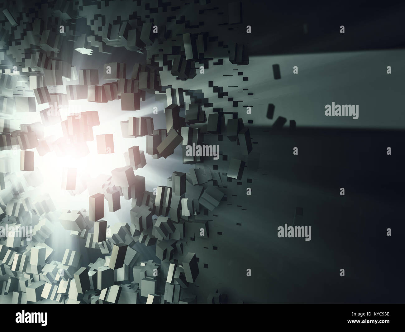 Abstract square dark background. 3D rendering Stock Photo - Alamy