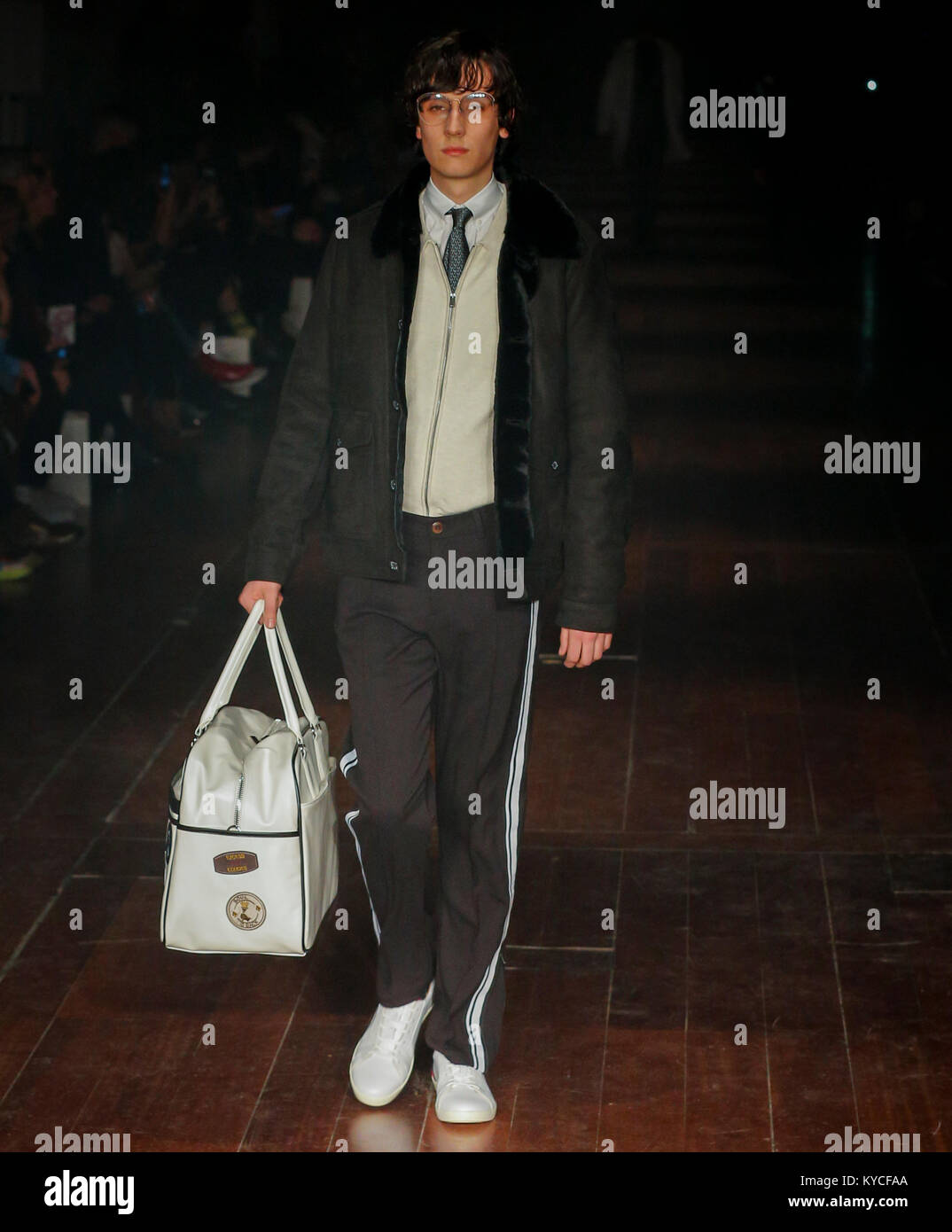 British fashion brand Ben Sherman presenting new collection at London Fashion Week Mens AW18 catwalk with Henry Holland Stock Photo