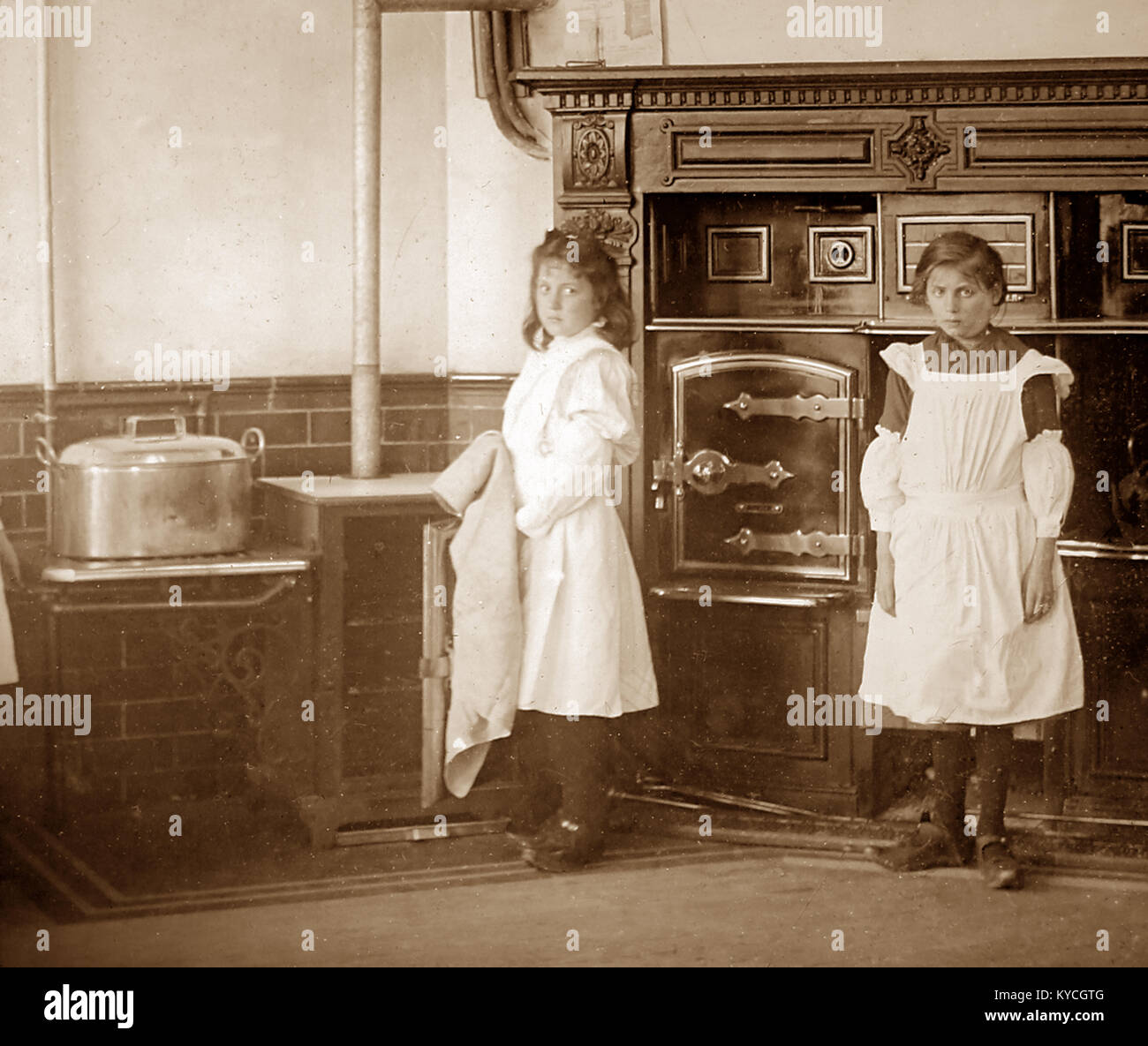 Domestic servants, England, Victorian period Stock Photo