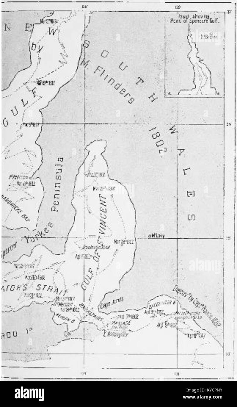 Page 282 map (The Life of Matthew Flinders Stock Photo Alamy