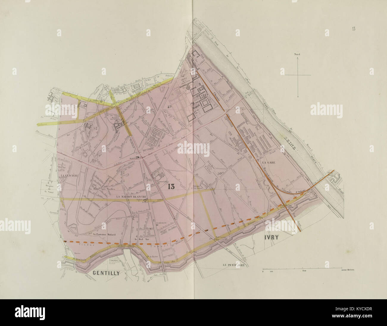 13th arrondissement map hi-res stock photography and images - Alamy