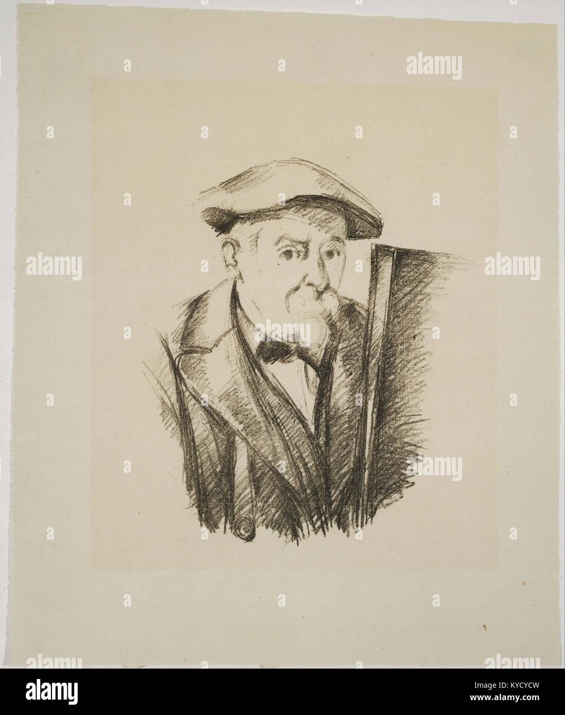 Paul Cézanne - Self-Portrait - Google Art Project (27718094) Stock Photo