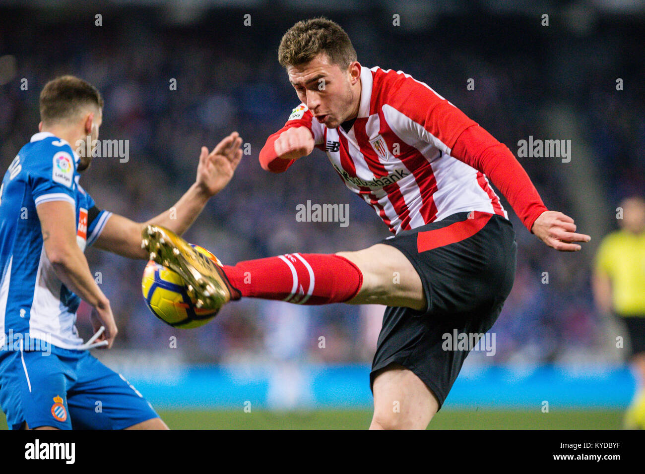 Athletic Club defender Aymeric Laporte (4) during the match between RCD