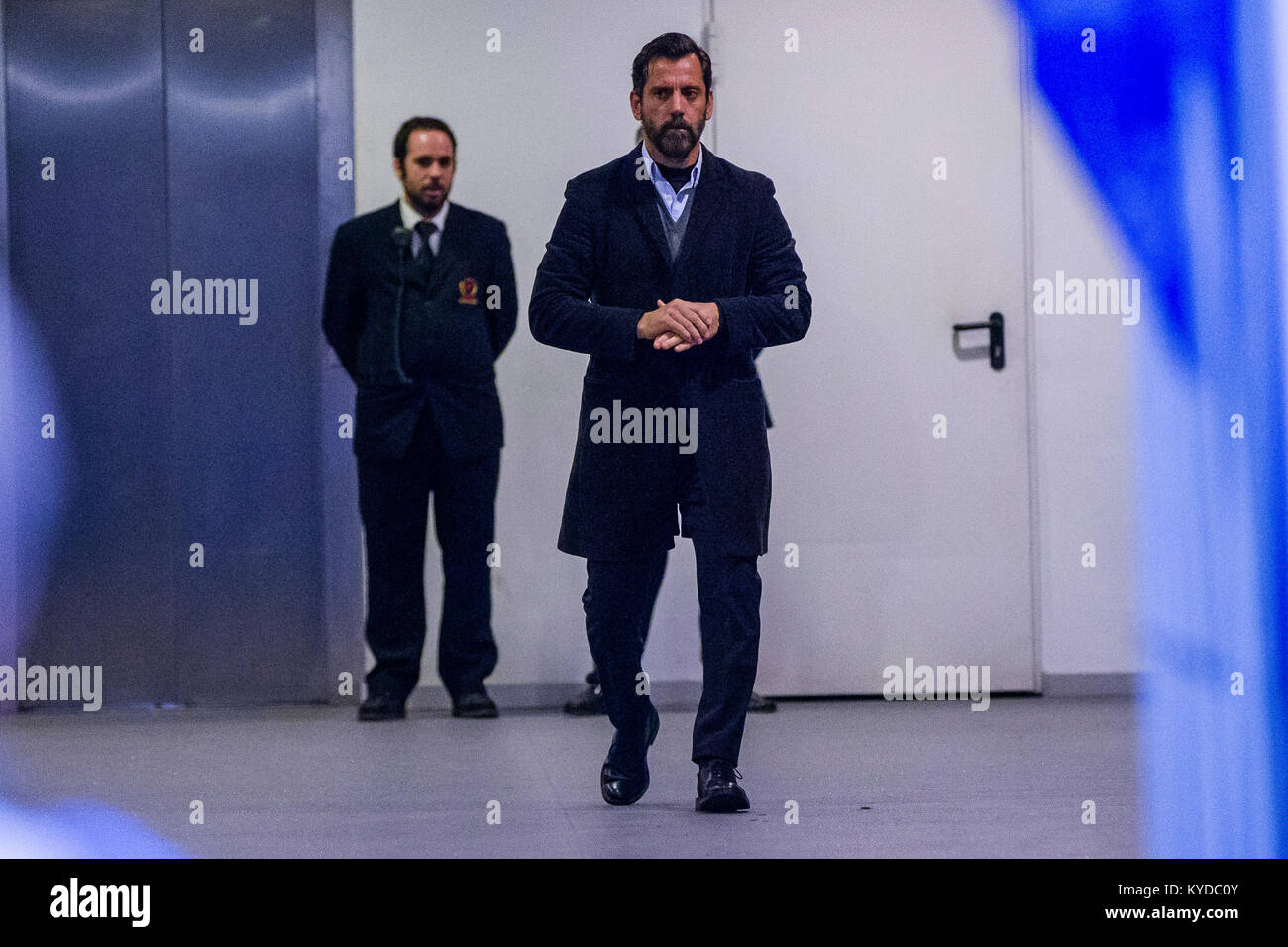 RCD Espanyol coach Quique Sanchez Flores during the match between RCD Espanyol v Athletic Club, for the round 19 of the Liga Santander, played at RCDE Stadium on 14th January 2018 in Barcelona, Spain. Stock Photo