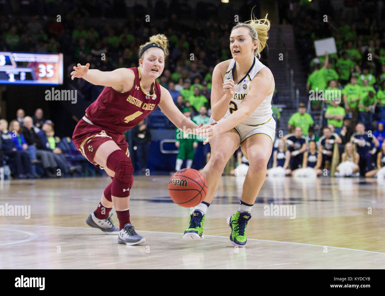 South Bend, Indiana, USA. 14th Jan, 2018. Notre Dame guard Kaitlin Cole ...