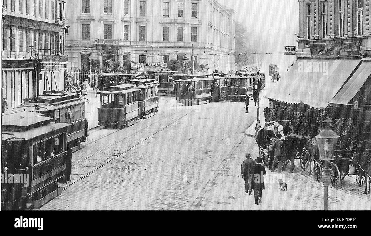 S 42, 1905, Spitalgasse - Währinger Straße Stock Photo
