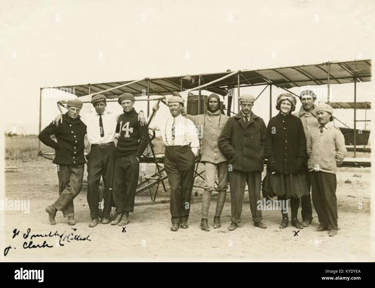 The 1912 class at the Glenn Curtiss Aviation School on North Island