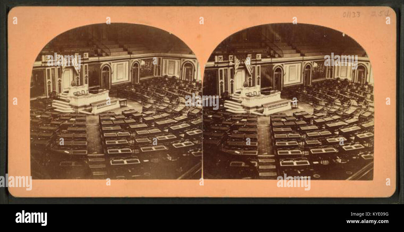 A photograph by Bell & Bro. showing the chamber of the United States ...