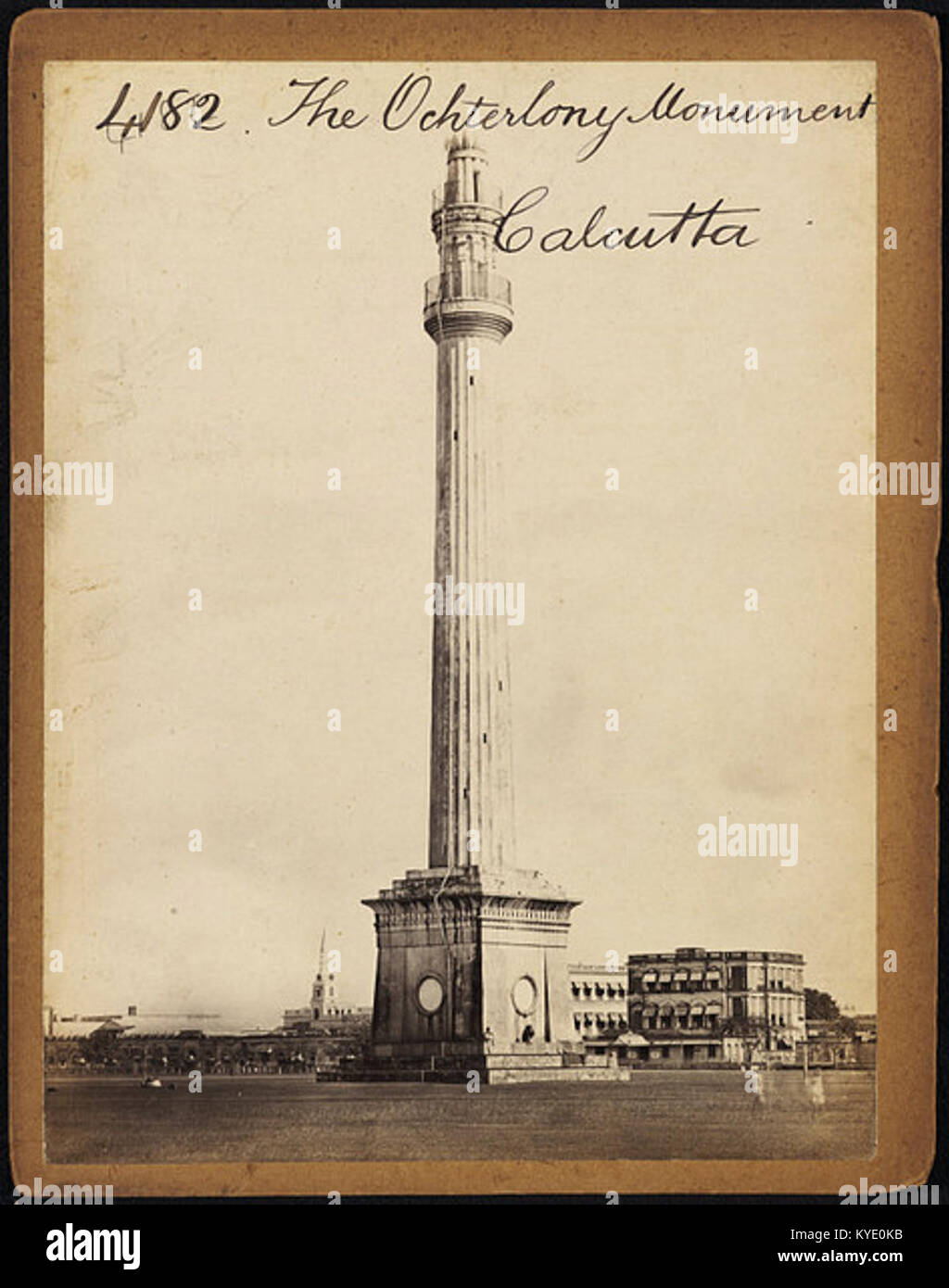 The Ochterlony Monument, Calcutta by Francis Frith Stock Photo