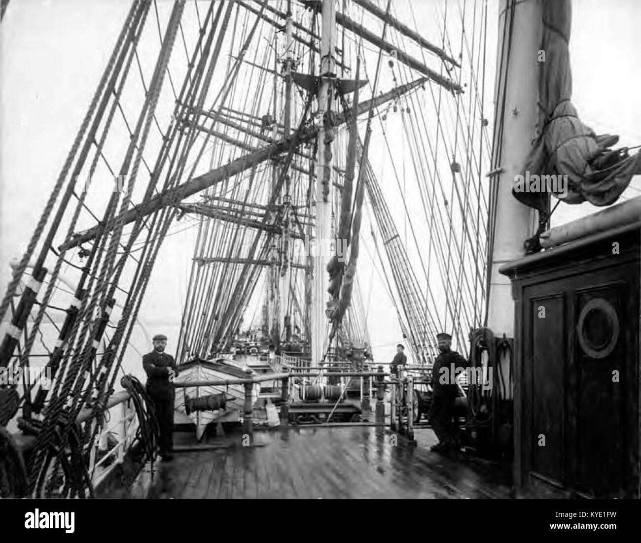 Crew members on coast Black and White Stock Photos & Images - Alamy