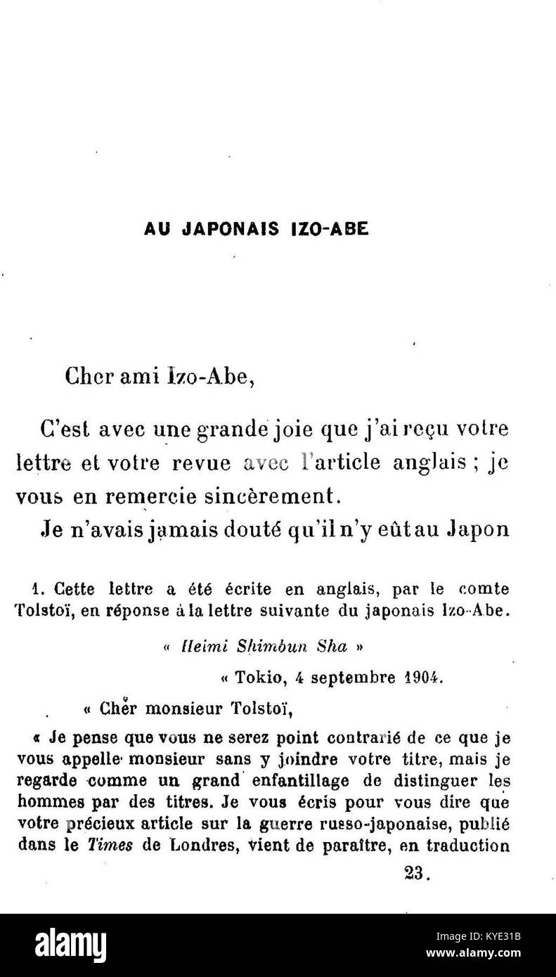 A correspondence document by Leo Tolstoy, referenced as 'dite 269 ...