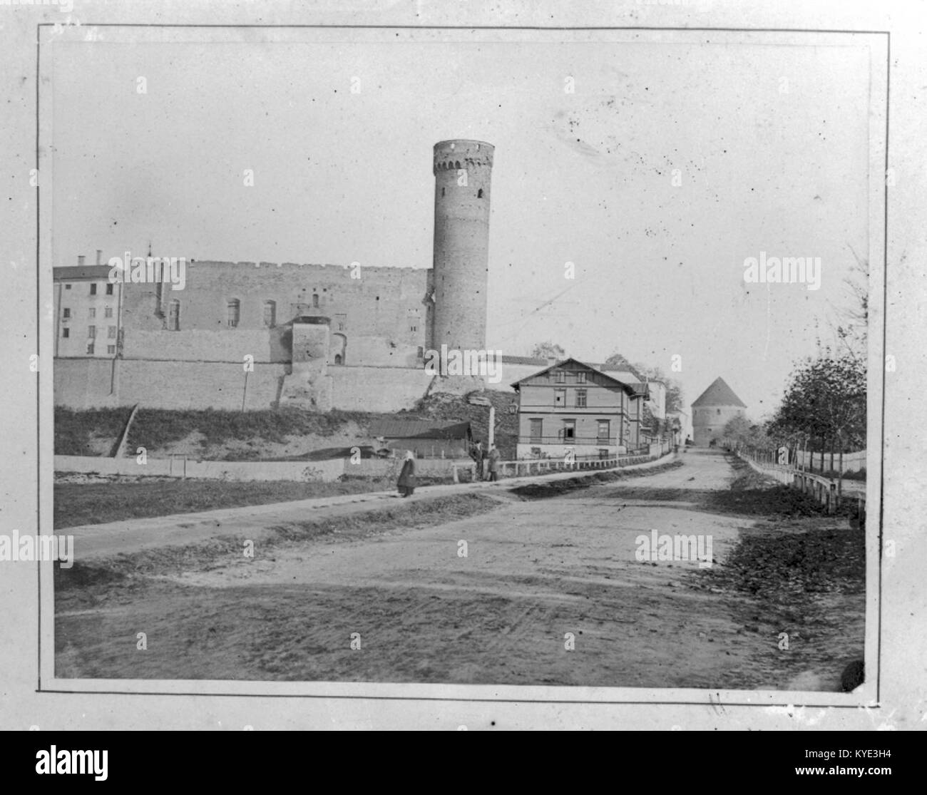 A historical view of Toompea and Falgi Street in Tallinn, Estonia ...