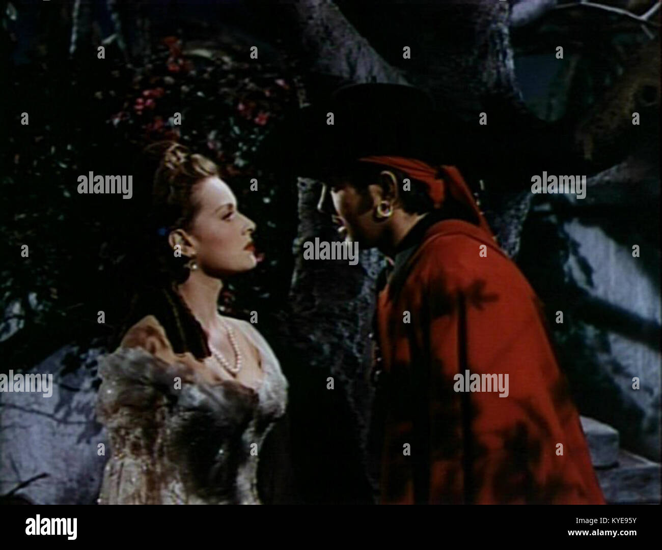 Tyrone Power Maureen O'Hara Black Swan 3 Stock Photo - Alamy
