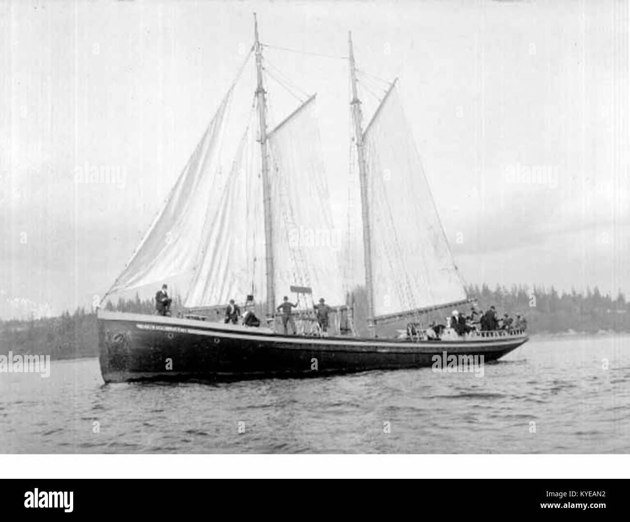 Union Fish Co's power halibut schooner UNION JACK anchored off