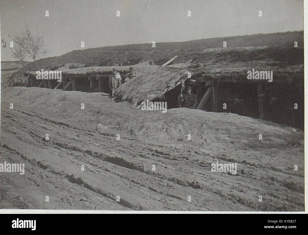 a-world-war-i-photograph-depicting-reserve-shelters-near-czajowice