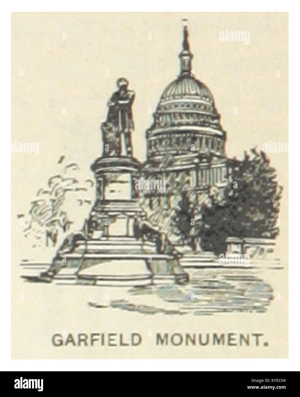 US-D.C.(1891) p164 WASHINGTON, GARFIELD MONUMENT Stock Photo