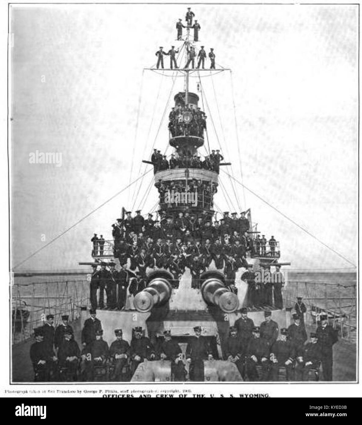 USS Wyoming (BM-10) in 1903 Stock Photo