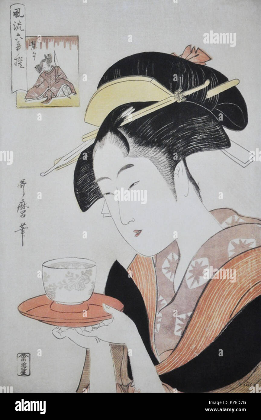 Utamaro (1790s) Fūryū Rokkasen - Naniwaya O-Kita Stock Photo