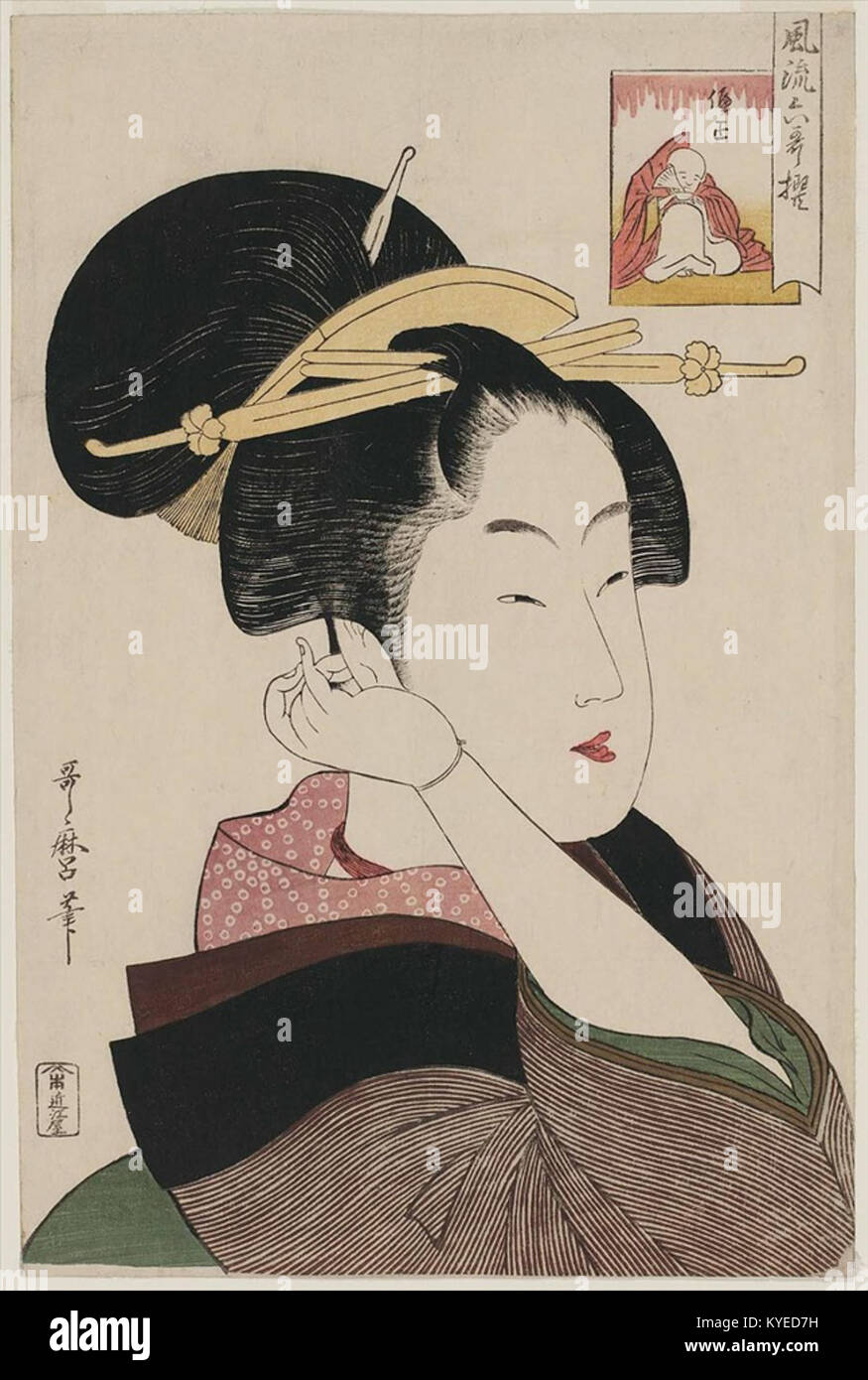 Utamaro (1790s) Fūryū Rokkasen - Toba Sōjō Stock Photo