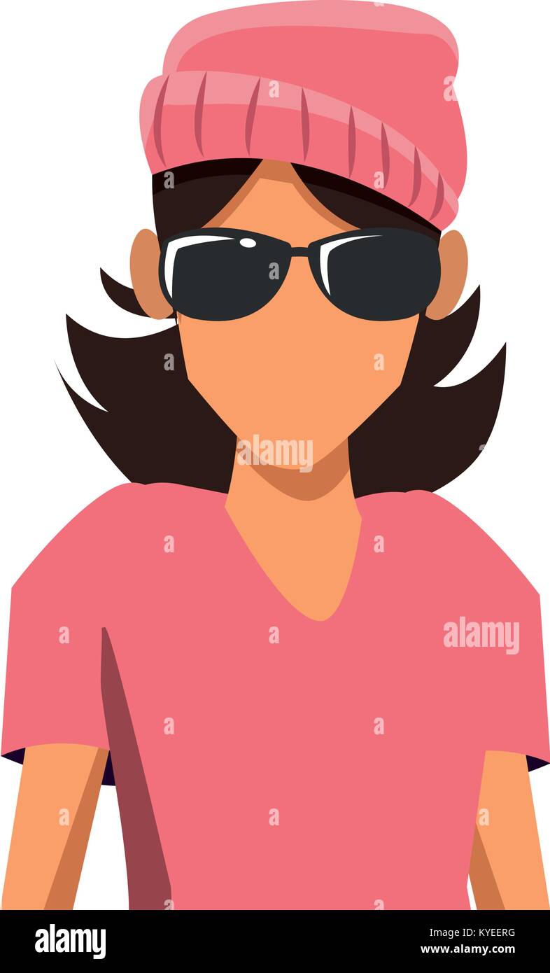 Woman with sunglasses cartoon Stock Vector Image & Art Alamy