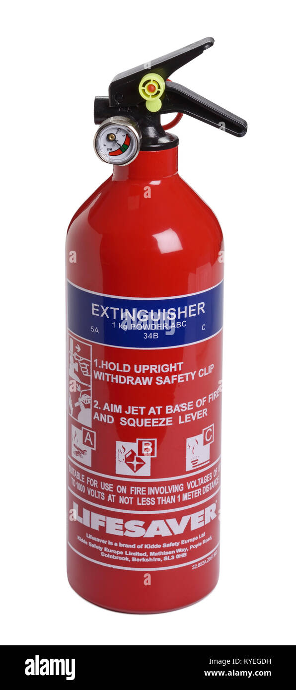 Small domestic fire extinguisher Stock Photo Alamy