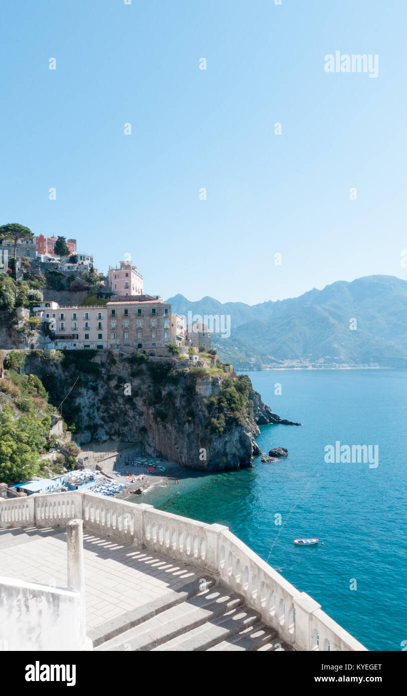 Building on the cliffside, Positano, Italy Stock Photo