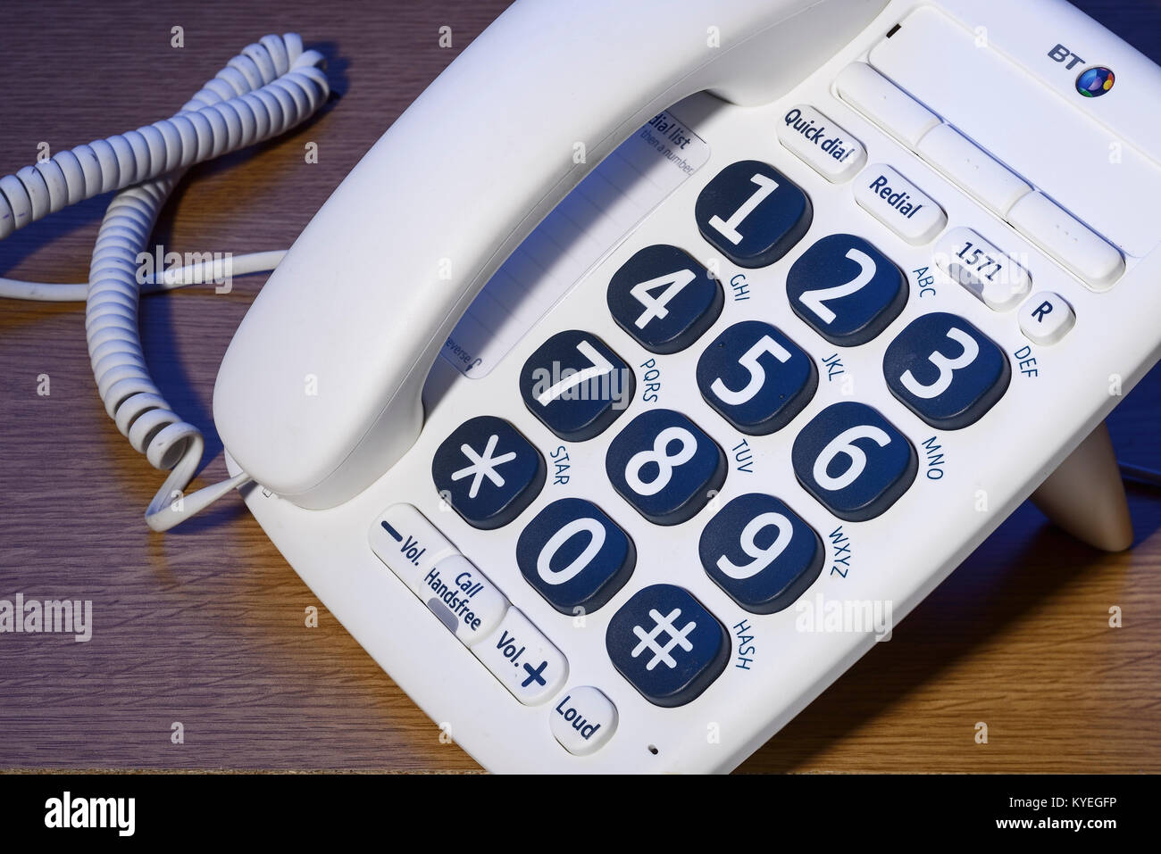 A BT big button phone Stock Photo Alamy