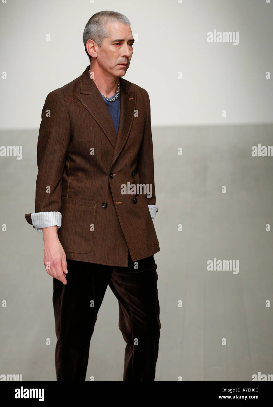 British fashion designer Oliver Spencer presenting his new season