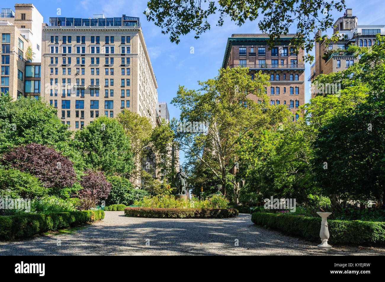The private Gramercy Park, New York City, USA Stock Photo