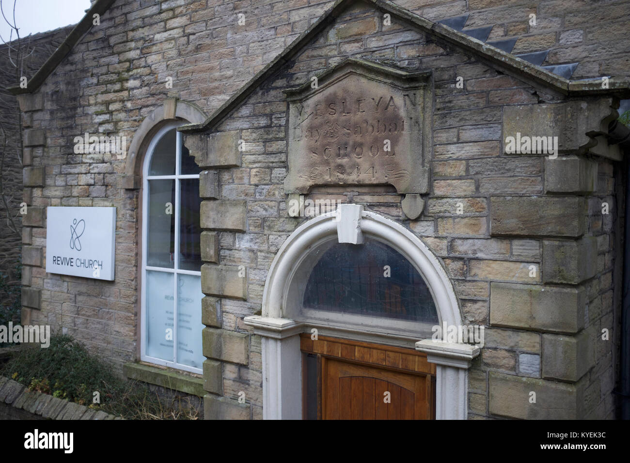The Revive Church, High Street, New Mills, Derbyshire Stock Photo