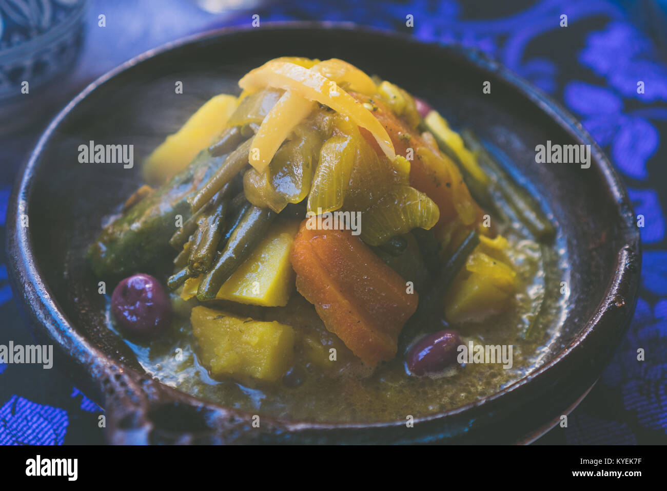 Hot Vegetable tagine, traditional meal in Morocco Stock Photo Alamy