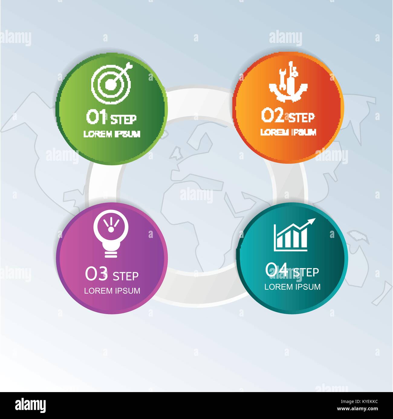 Modern vector illustration 3d. Template of a circular infographics with ...