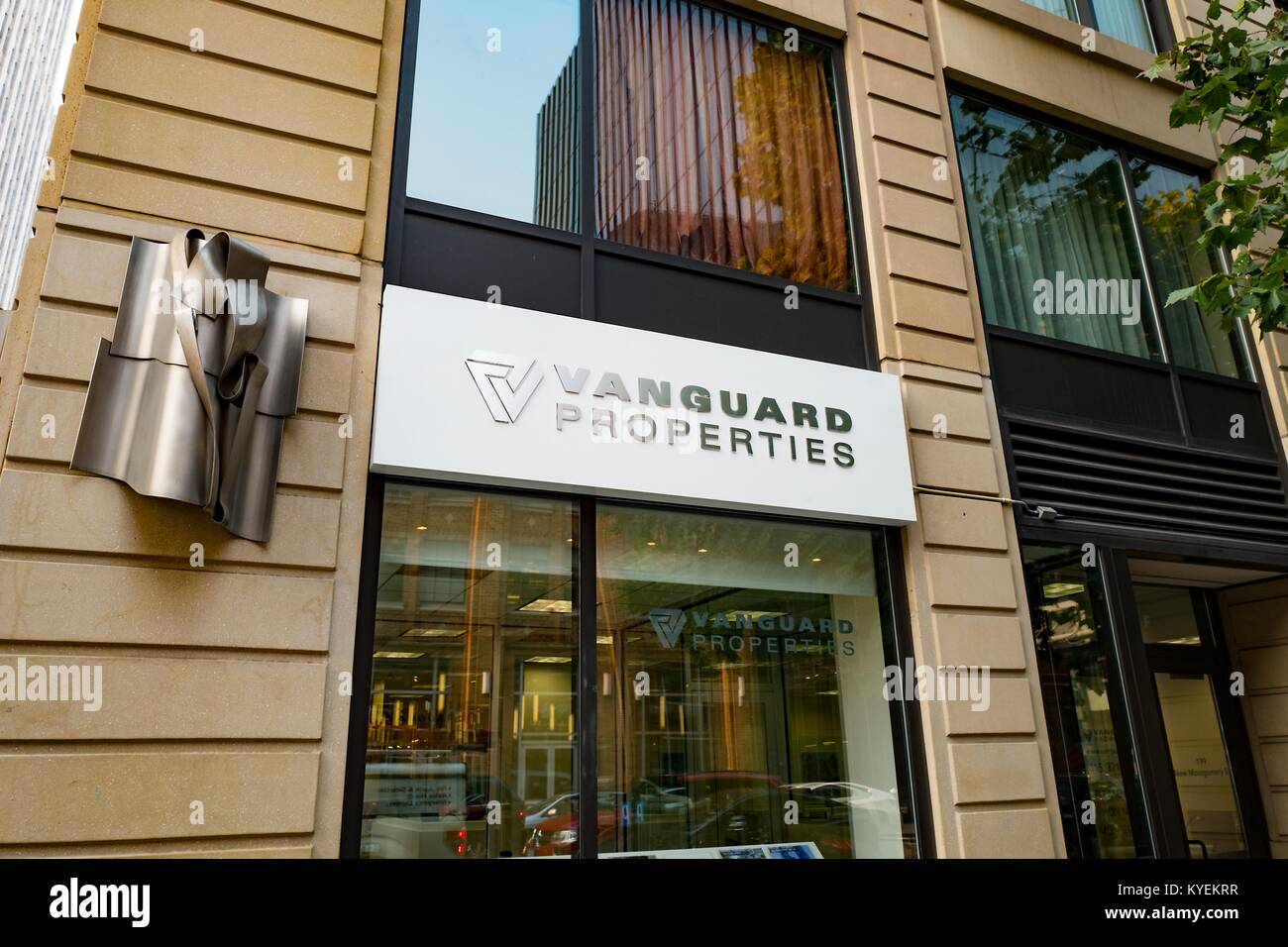 Facade of real estate company Vanguard Properties in the South of