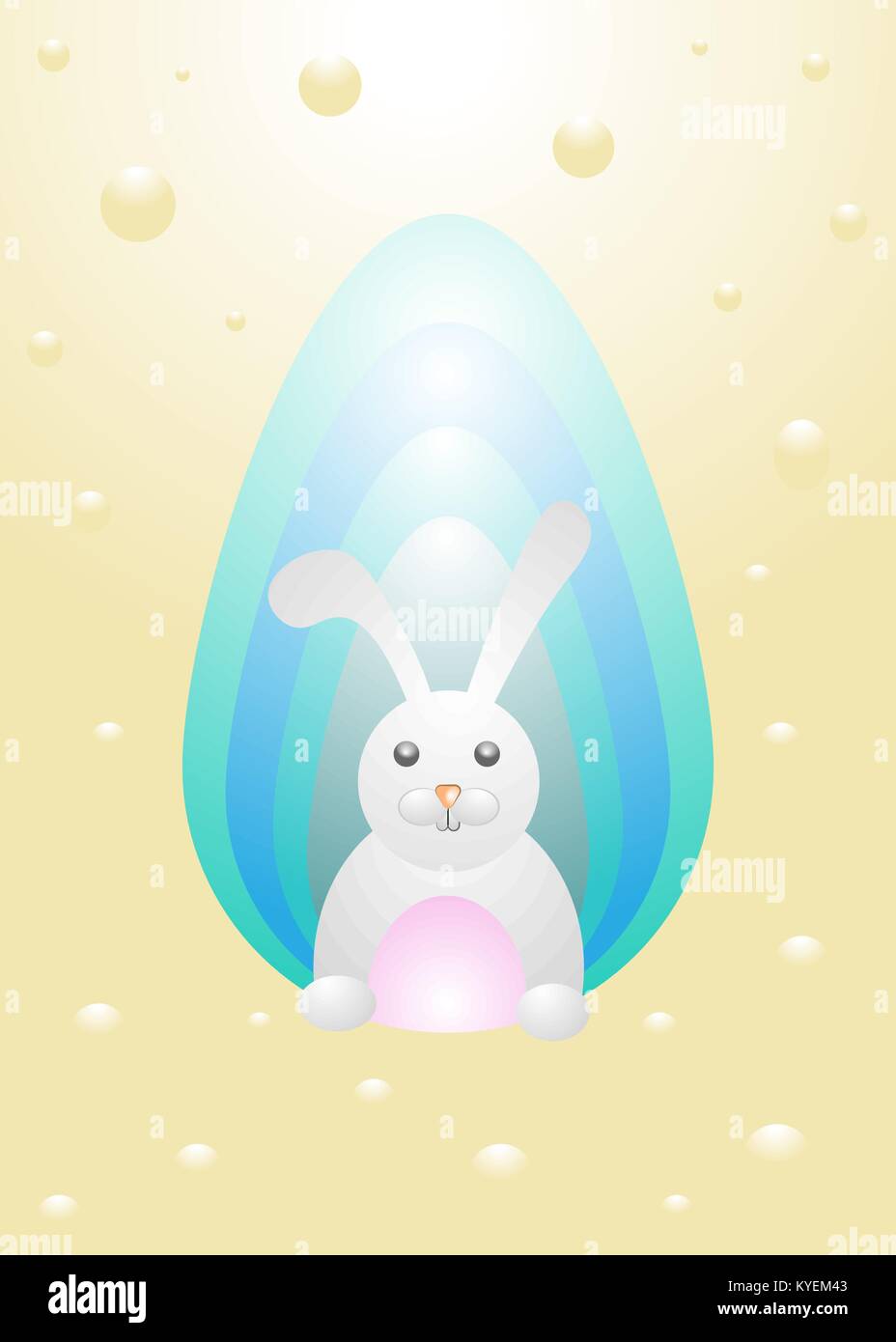 Easter rabbit with Easter egg. Vector illustration isolated Stock ...
