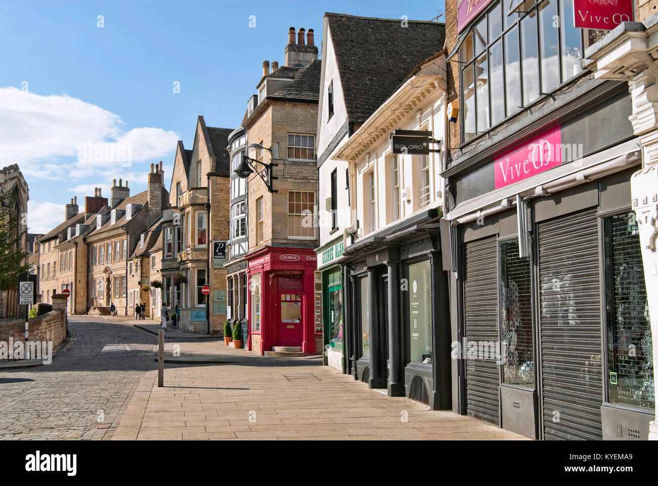 Old town of Stamford, an ancient town located north of London, England, UK Stock Photo