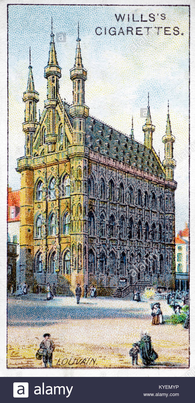 The Town Hall, Louvain, Belgium circa 1915 Stock Photo