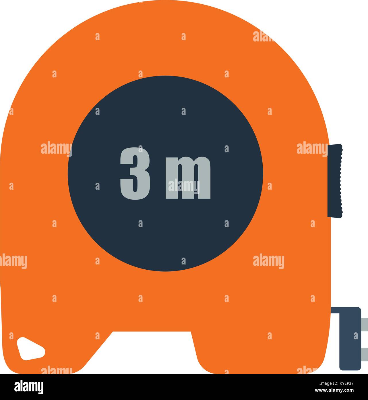 Icon of constriction tape measure. Flat color design. Vector illustration. Stock Vector
