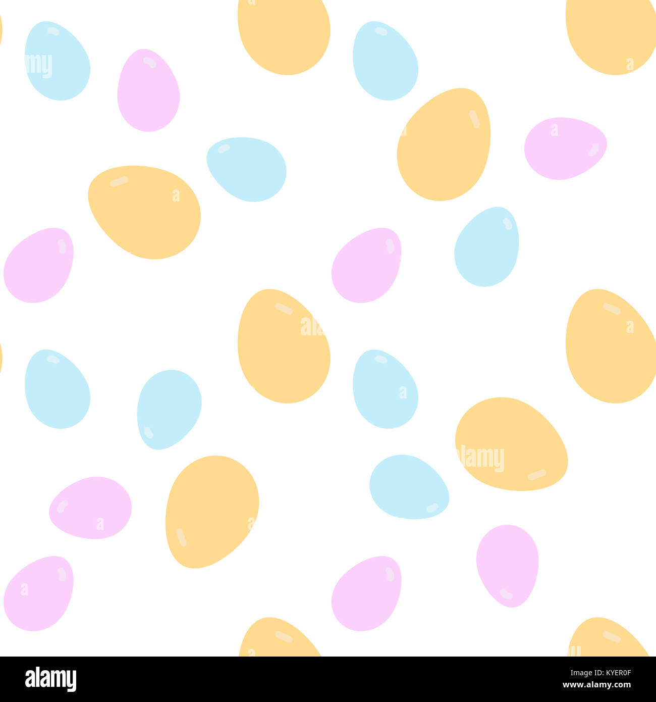 Seamless pattern of pastel orange, pink, and blue eggs Stock Photo - Alamy