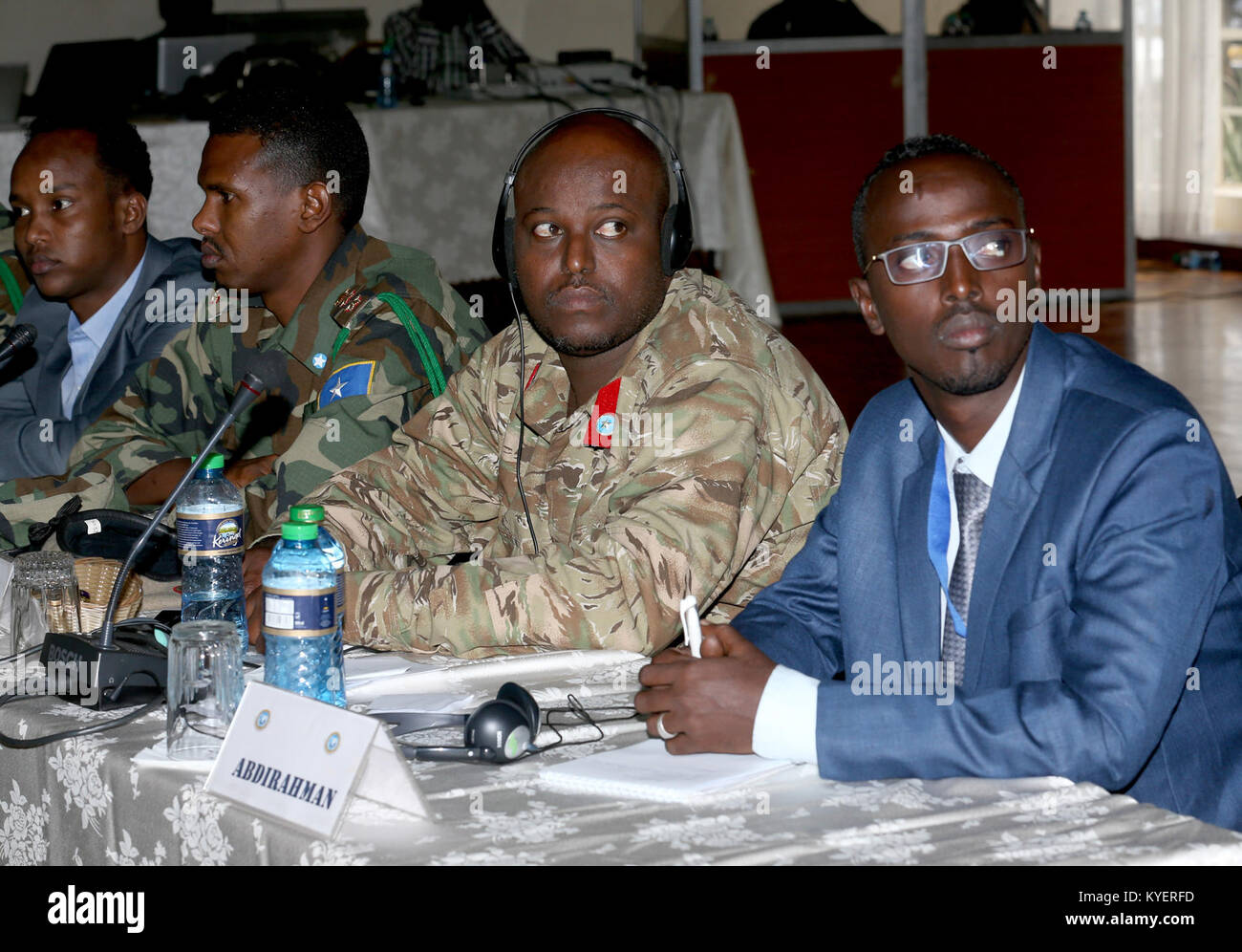 Participants attend the closing ceremony of the training of 
