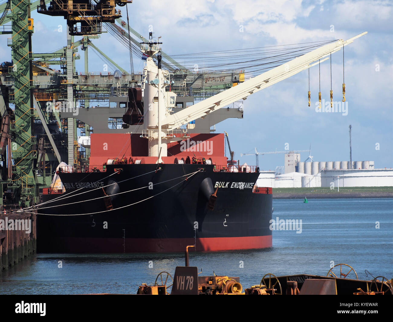 The Bulk Endurance, a bulk carrier built in 2017, is shown in the Port ...
